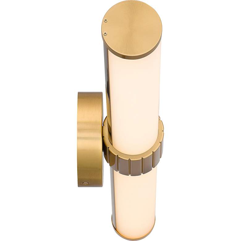 Image 6 Quoizel Kaye 28" Wide Aged Brass LED Bath Light more views