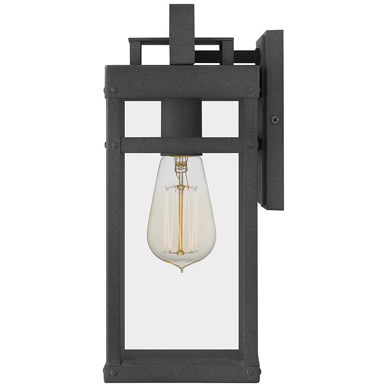 Image 5 Quoizel Keaton 13 1/2" High Mottled Black Outdoor Wall Light more views