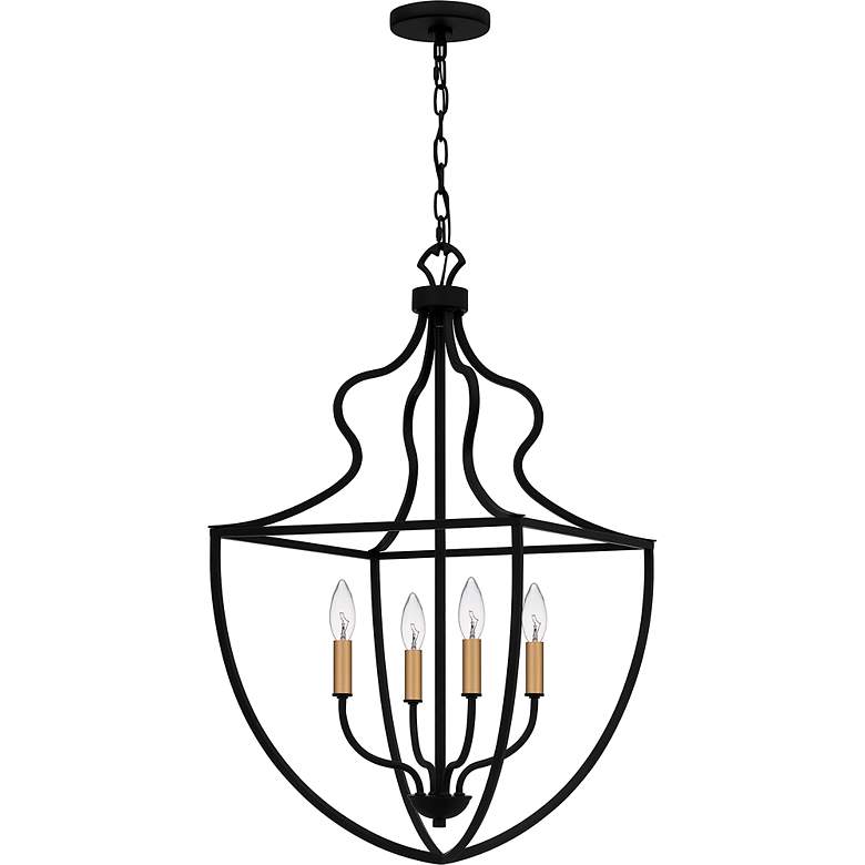 Image 2 Quoizel Keeley 16 1/2" Wide Matte Black 4-Light Pendant more views