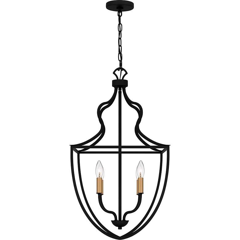 Image 3 Quoizel Keeley 16 1/2" Wide Matte Black 4-Light Pendant more views