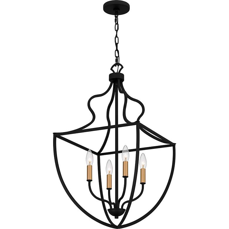Image 4 Quoizel Keeley 16 1/2" Wide Matte Black 4-Light Pendant more views