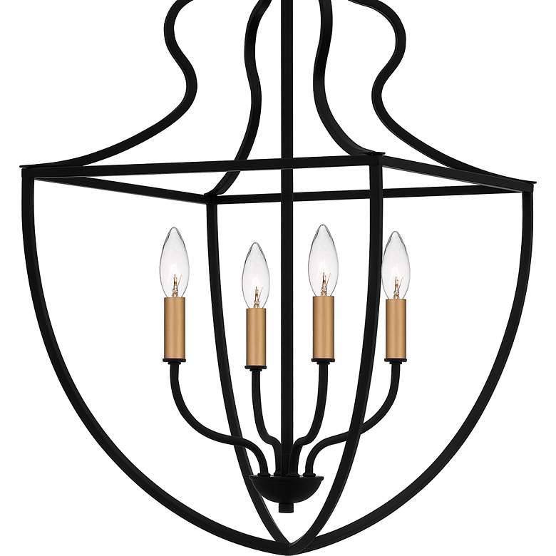 Image 5 Quoizel Keeley 16 1/2" Wide Matte Black 4-Light Pendant more views