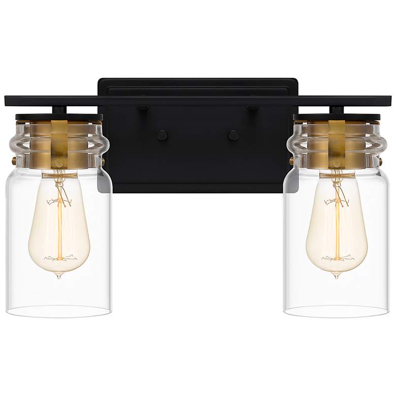 Image 3 Quoizel Keesey 8 3/4" High Matte Black 2-Light Wall Sconce