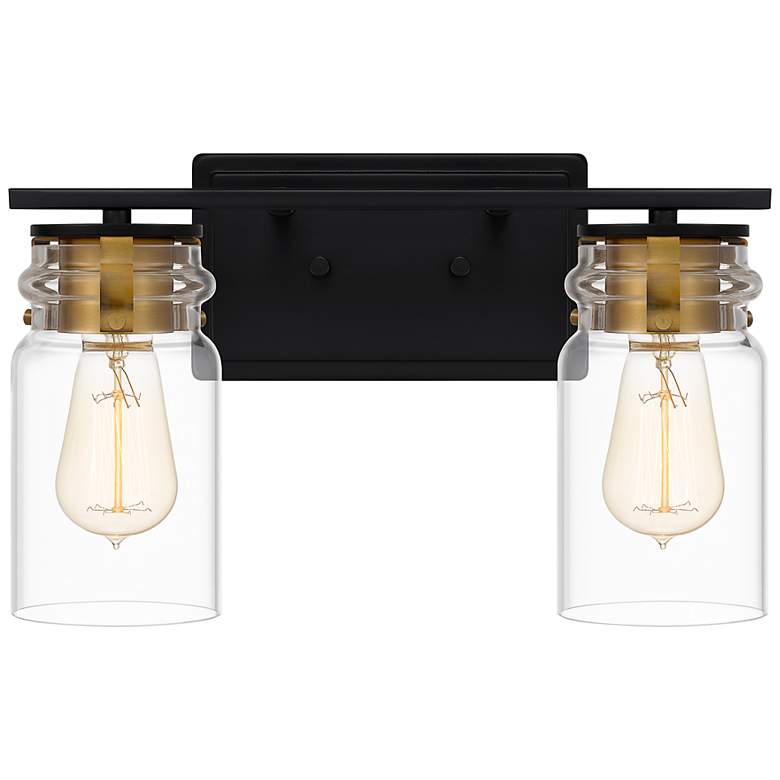 Image 3 Quoizel Keesey 8 3/4" High Matte Black 2-Light Wall Sconce