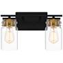 Quoizel Keesey 8 3/4" High Matte Black 2-Light Wall Sconce in scene