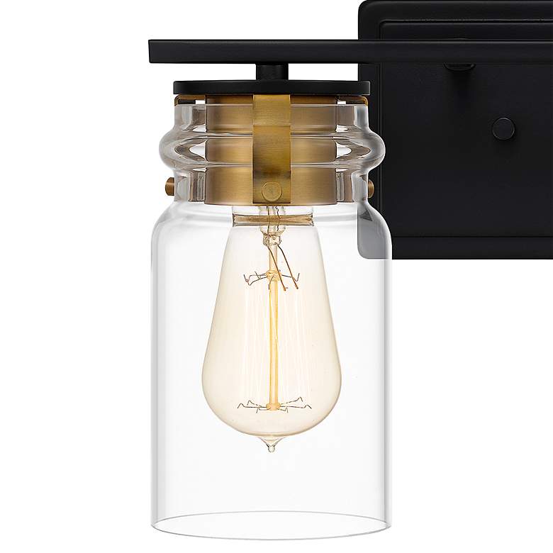 Image 4 Quoizel Keesey 8 3/4" High Matte Black 2-Light Wall Sconce more views