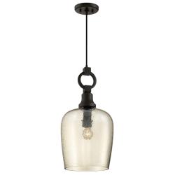 Quoizel Kendrick 11 1/2" Wide Western Bronze Mini Pendant