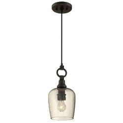 Quoizel Kendrick 7" Wide Western Bronze Mini Pendant
