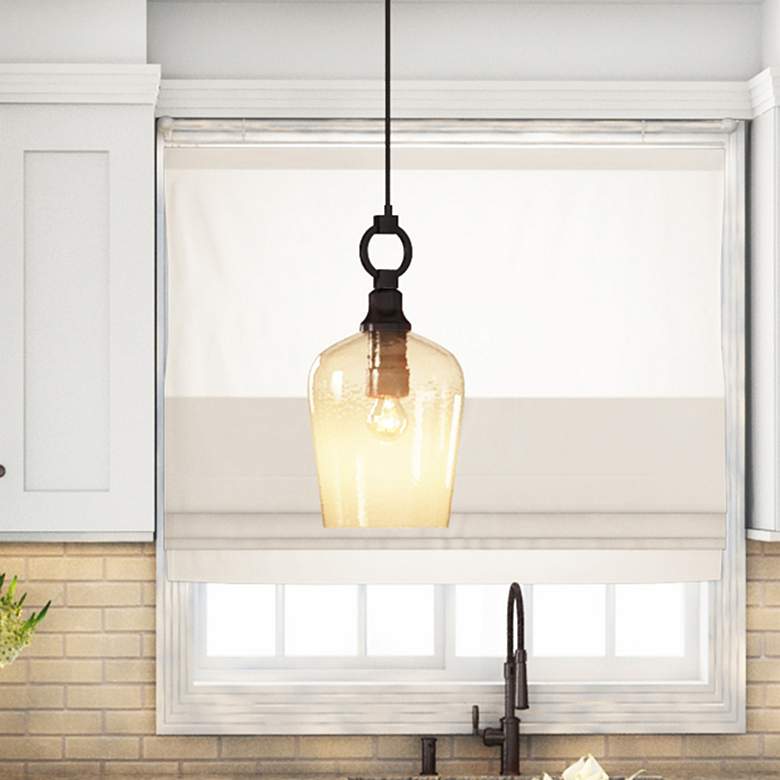 Image 1 Quoizel Kendrick 9 1/4" Wide Western Bronze Mini Pendant