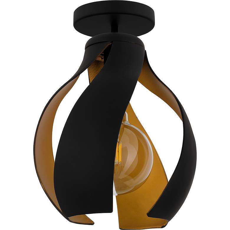Image 3 Quoizel Kiko 11" Wide Matte Black Ceiling Light more views