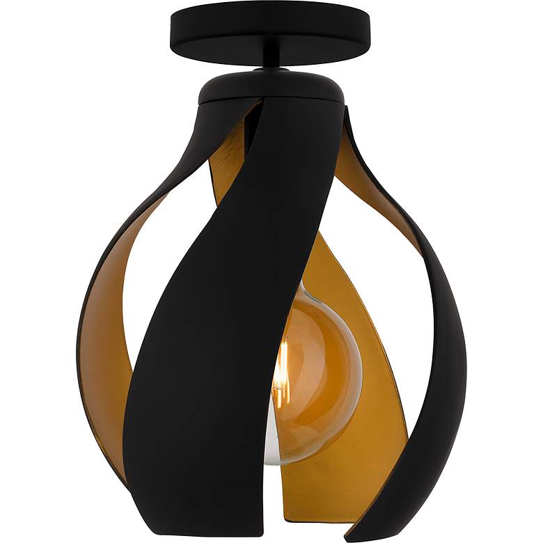 Image 4 Quoizel Kiko 11" Wide Matte Black Ceiling Light more views