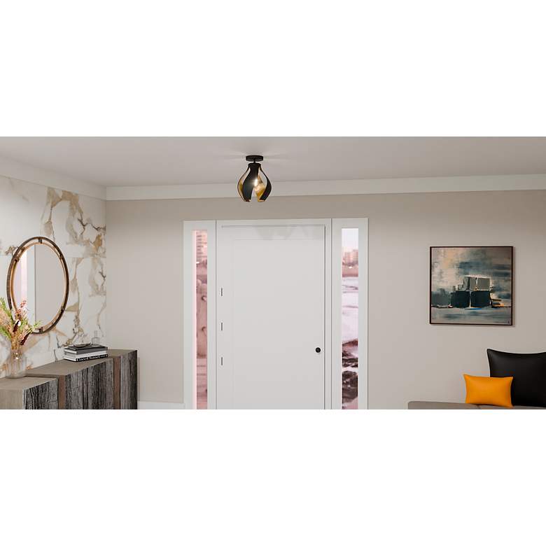 Image 6 Quoizel Kiko 11" Wide Matte Black Ceiling Light more views