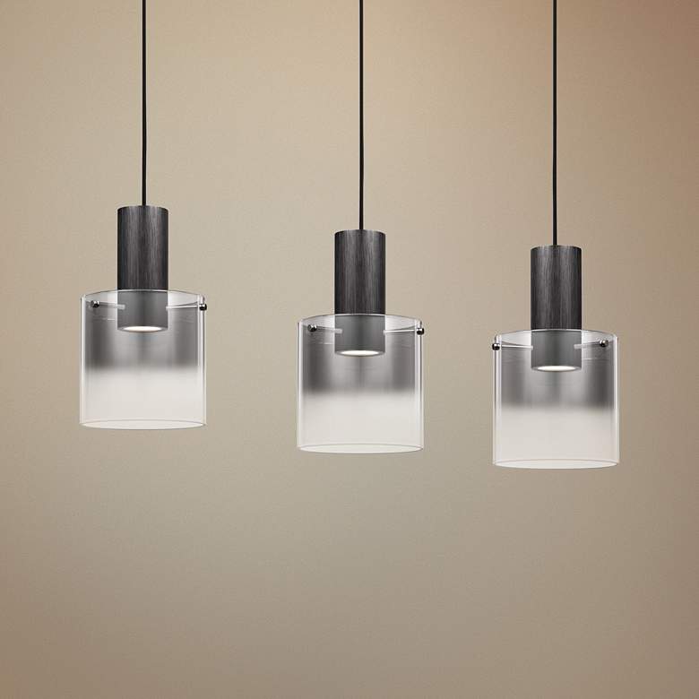 Image 1 Quoizel Kilmer 39 1/2 inchW Earth Black LED Multi Light Pendant