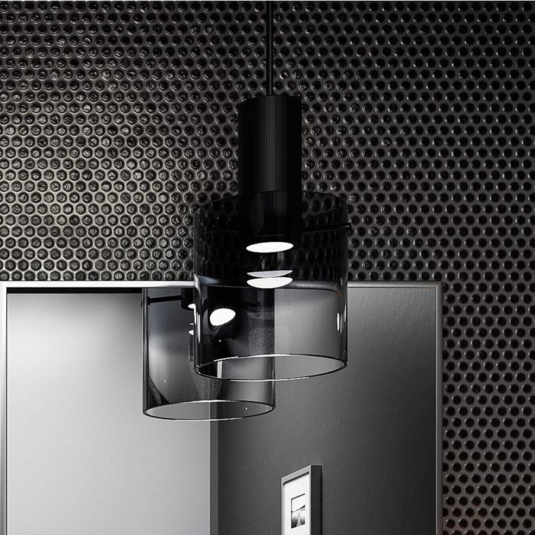 Image 1 Quoizel Kilmer 8.25" Wide LED Black Modern Mini Pendant