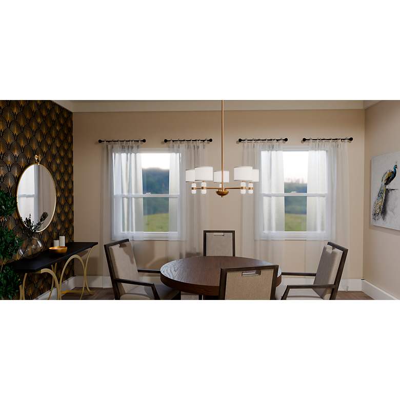 Image 6 Quoizel Kimberly 30" Wide 5-Light Brushed Weathered Brass Chandelier more views
