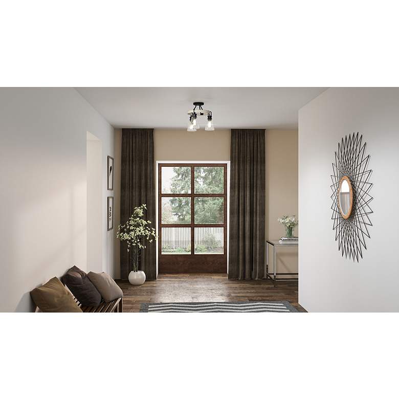 Image 7 Quoizel Kingsbridge 16" Wide Black 3-Light Ceiling Light more views