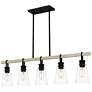 2_Quoizel Kingsbridge 42"W Earth Black 5-Light Island Pendant