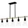 Quoizel Kingsbridge 42"W Earth Black 5-Light Island Pendant
