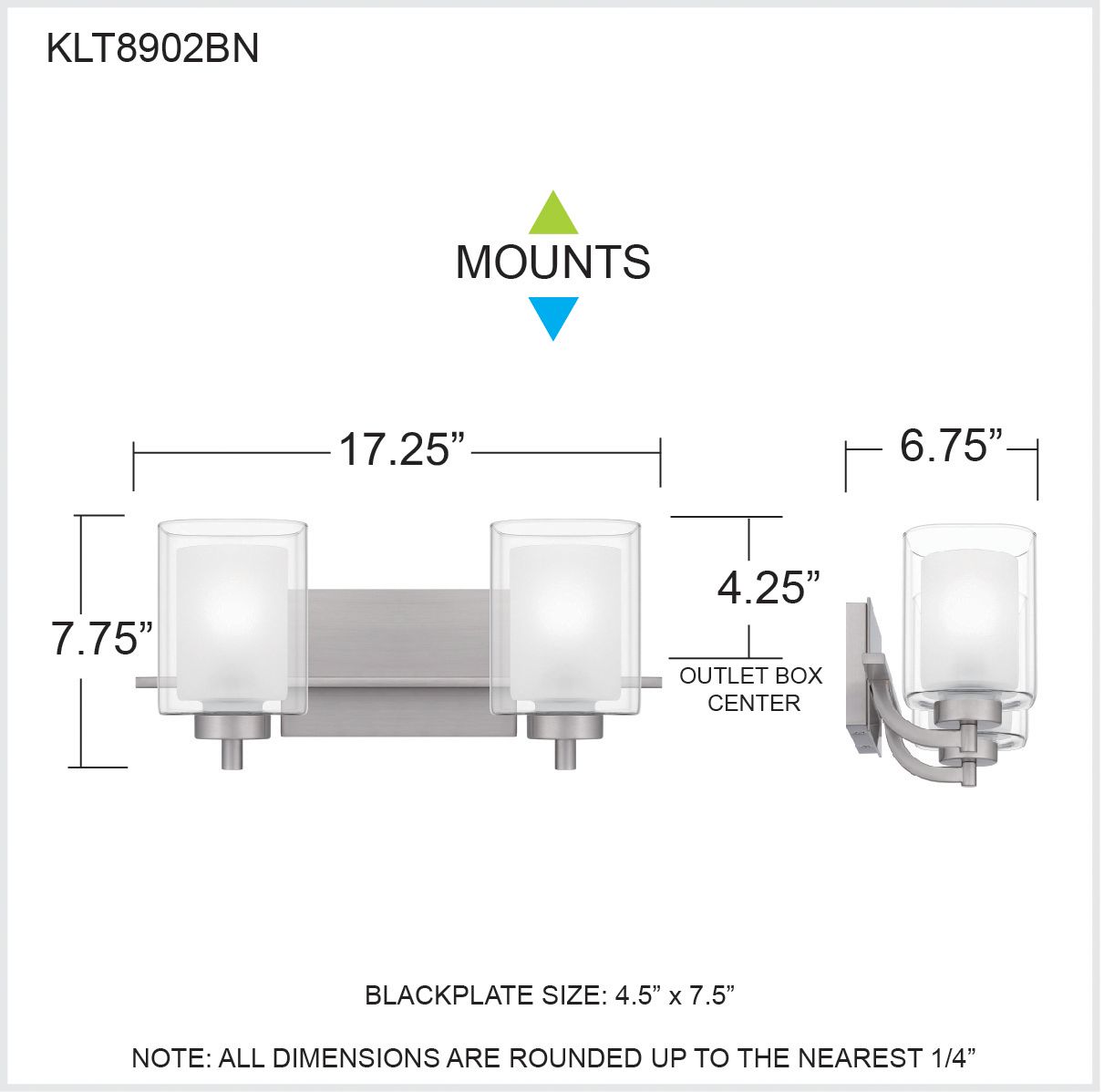 Image 7 Quoizel Kolt 17 1/4" Wide Brushed Nickel 2-Light Bath Light more views