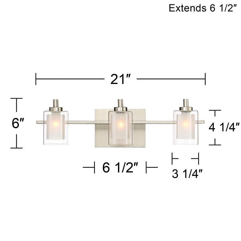 Image 5 Quoizel Kolt 21" Wide Brushed Nickel LED Bath Light more views