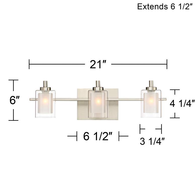 Image 5 Quoizel Kolt 21 inch Wide Brushed Nickel LED Bath Light more views