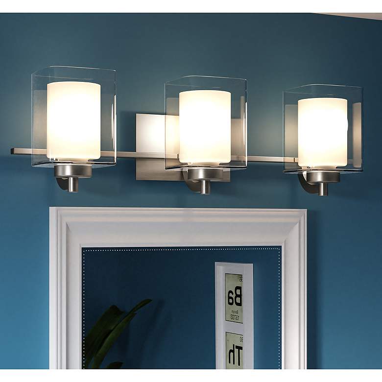 Image 1 Quoizel Kolt 26" Wide Brushed Nickel 3-Light Vanity Bath Light