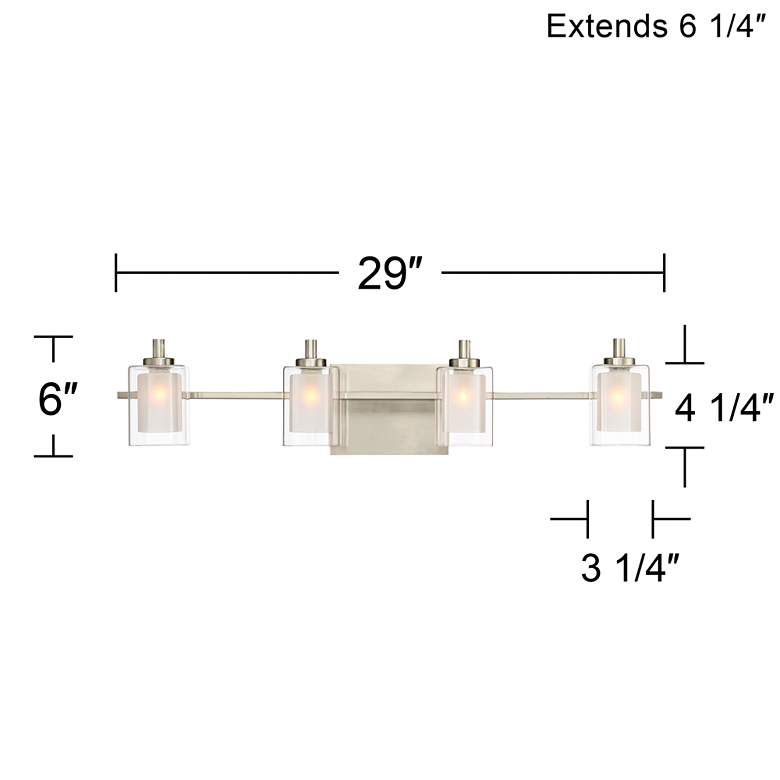 Image 4 Quoizel Kolt 29 inch Wide Brushed Nickel LED Bath Light more views