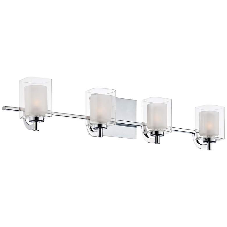 Image 2 Quoizel Kolt 29 inch Wide Chrome and Glass LED Bathroom Light