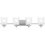 Quoizel Kolt 35 3/4" Wide Brushed Nickel 4-Light Bath Light in scene