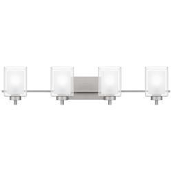 Quoizel Kolt 35 3/4" Wide Brushed Nickel 4-Light Bath Light