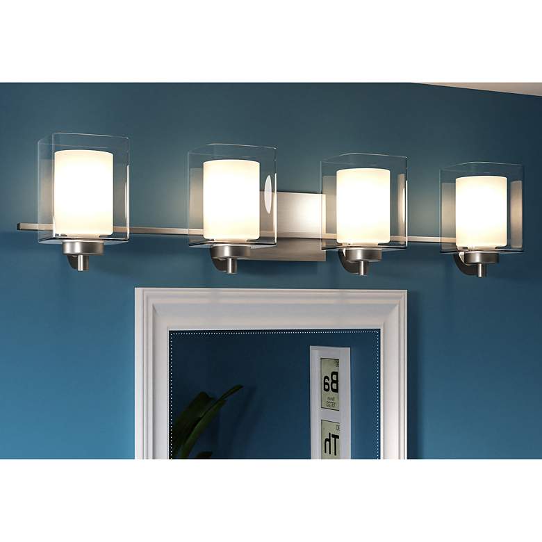 Image 2 Quoizel Kolt 35 3/4" Wide Brushed Nickel 4-Light Bath Light