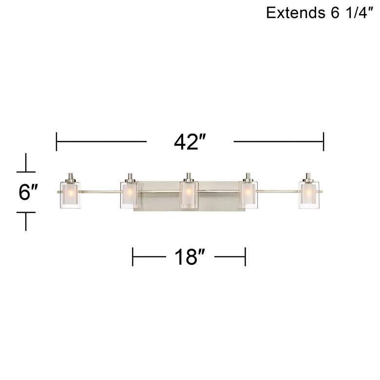 Image 4 Quoizel Kolt 42" Wide Brushed Nickel LED Bath Light more views