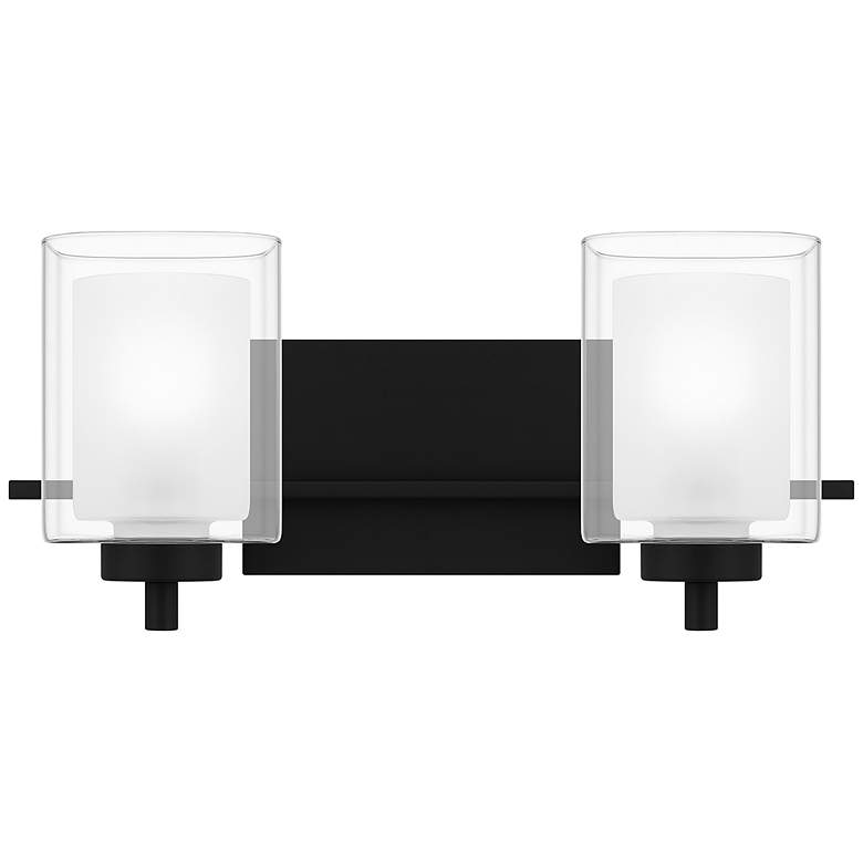 Image 2 Quoizel Kolt 7 3/4" High Matte Black 2-Light Wall Sconce