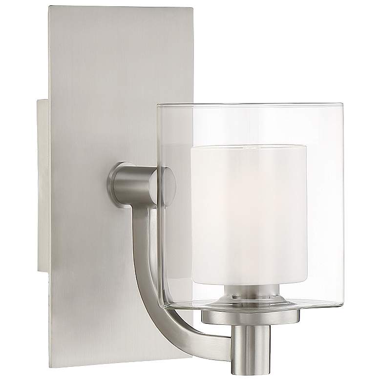 Image 1 Quoizel Kolt 9" High Brushed Nickel Halogen Wall Sconce