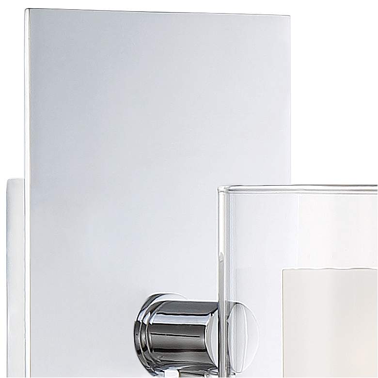 Image 2 Quoizel Kolt 9" White and Clear Glass Chrome Modern LED Bath Light more views