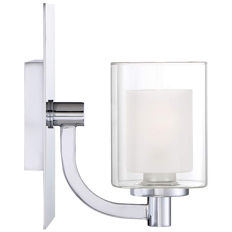 Image 3 Quoizel Kolt 9" White and Clear Glass Chrome Modern LED Bath Light more views