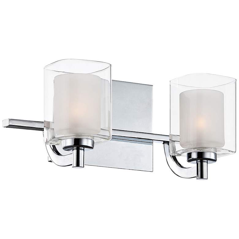 Image 2 Quoizel Kolt LED 13" Wide Chrome and Glass Bathroom Light