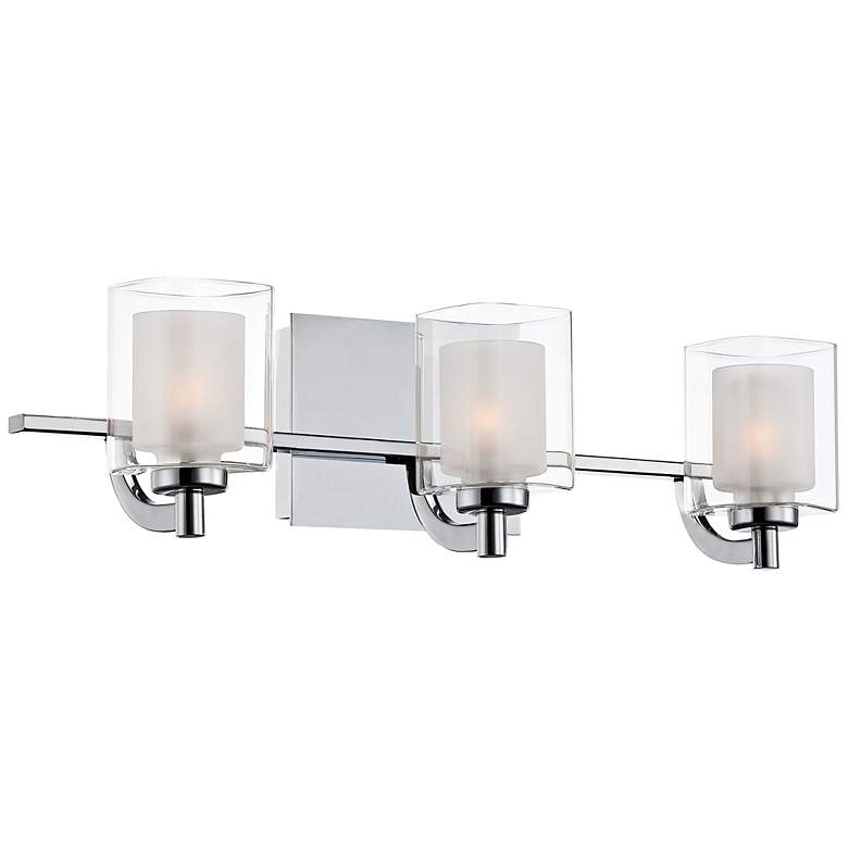 Image 2 Quoizel Kolt LED 21" Wide Chrome and Glass Bathroom Light