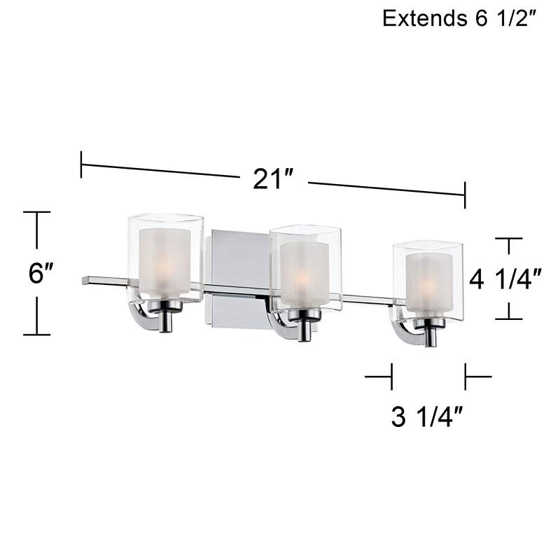 Image 3 Quoizel Kolt LED 21" Wide Chrome and Glass Bathroom Light more views