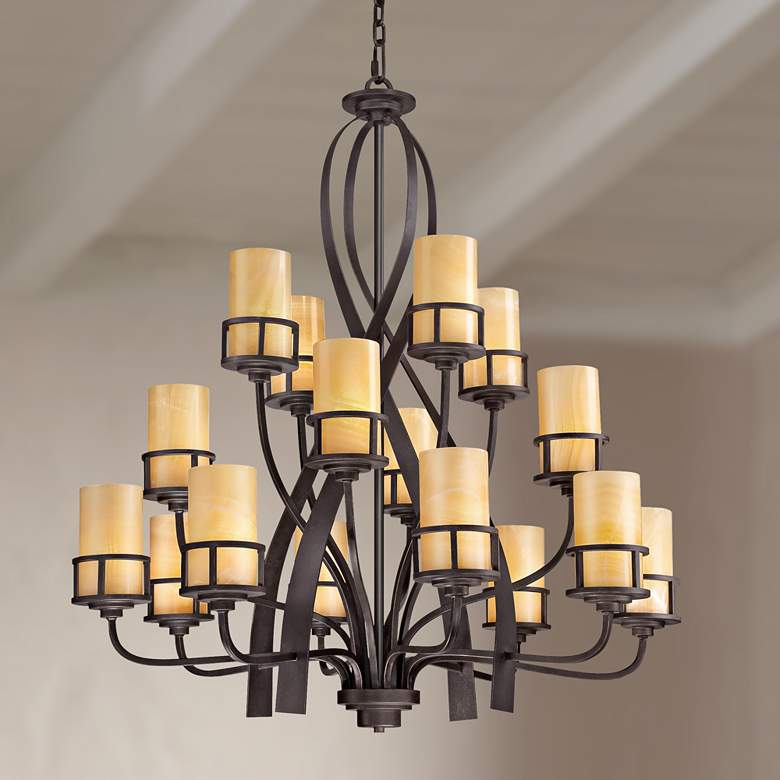 Image 1 Quoizel Kyle 16-Light Imperial Bronze Chandelier