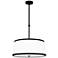Quoizel Kylen 20 1/2" Wide Matte Black Drum Pendant Light