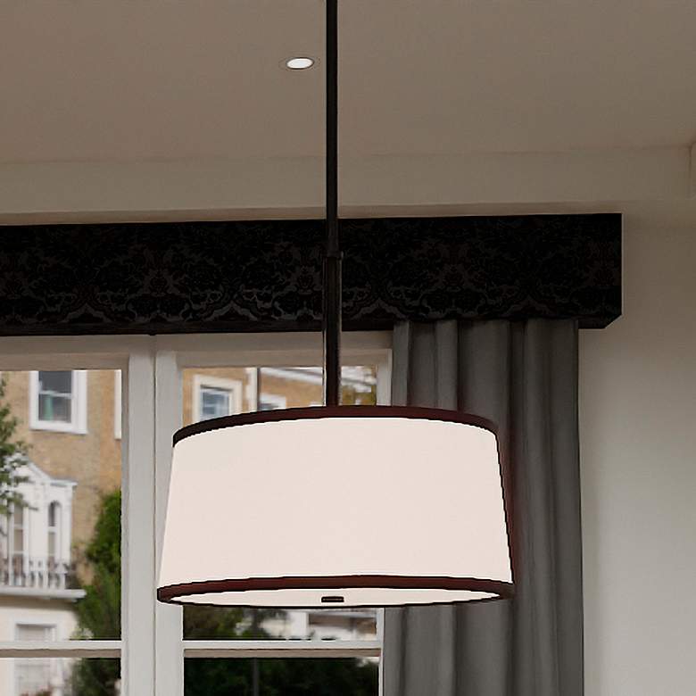 Image 1 Quoizel Kylen 20 1/2" Wide Matte Black Drum Pendant Light