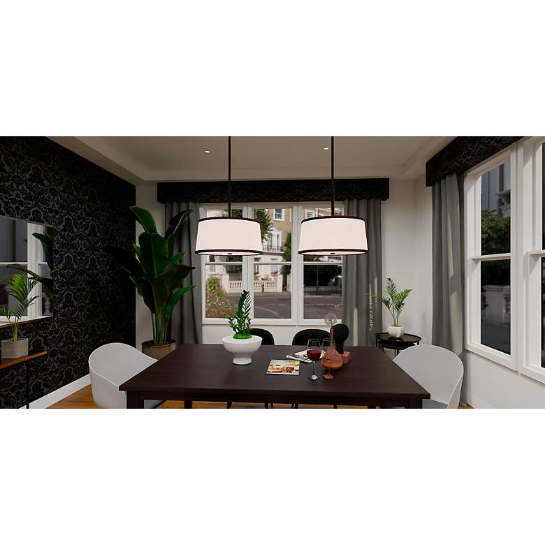Image 6 Quoizel Kylen 20 1/2" Wide Matte Black Drum Pendant Light more views