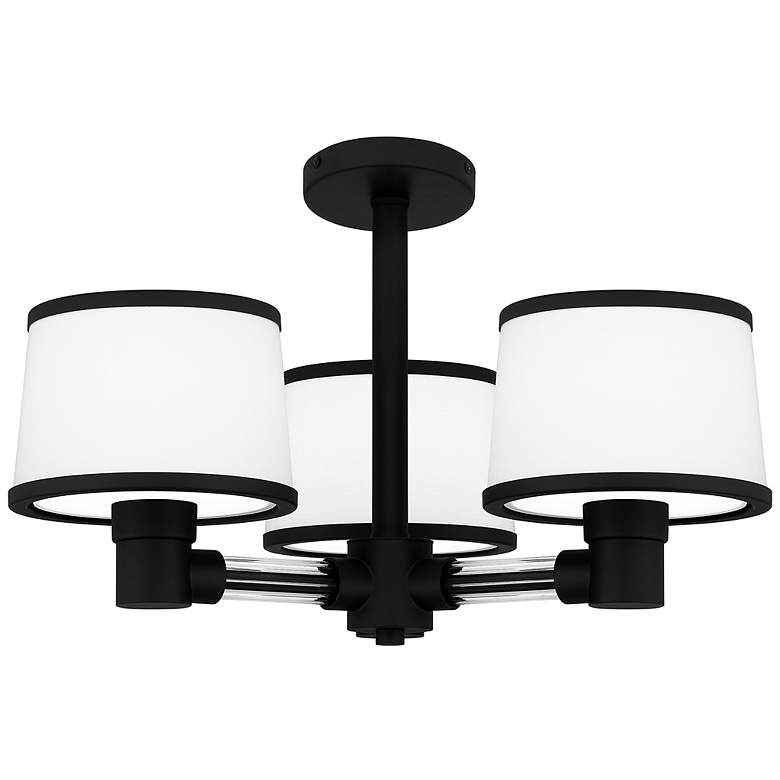 Image 1 Quoizel Kylen 22" Wide Matte Black 3-Light Ceiling Light
