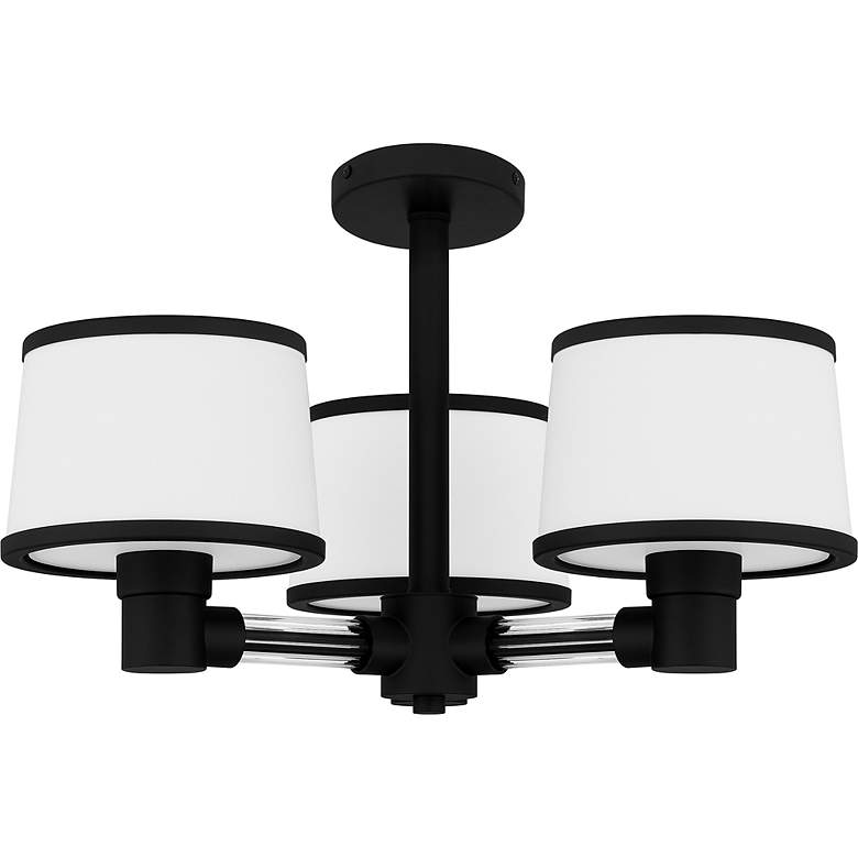 Image 3 Quoizel Kylen 22" Wide Matte Black 3-Light Ceiling Light more views