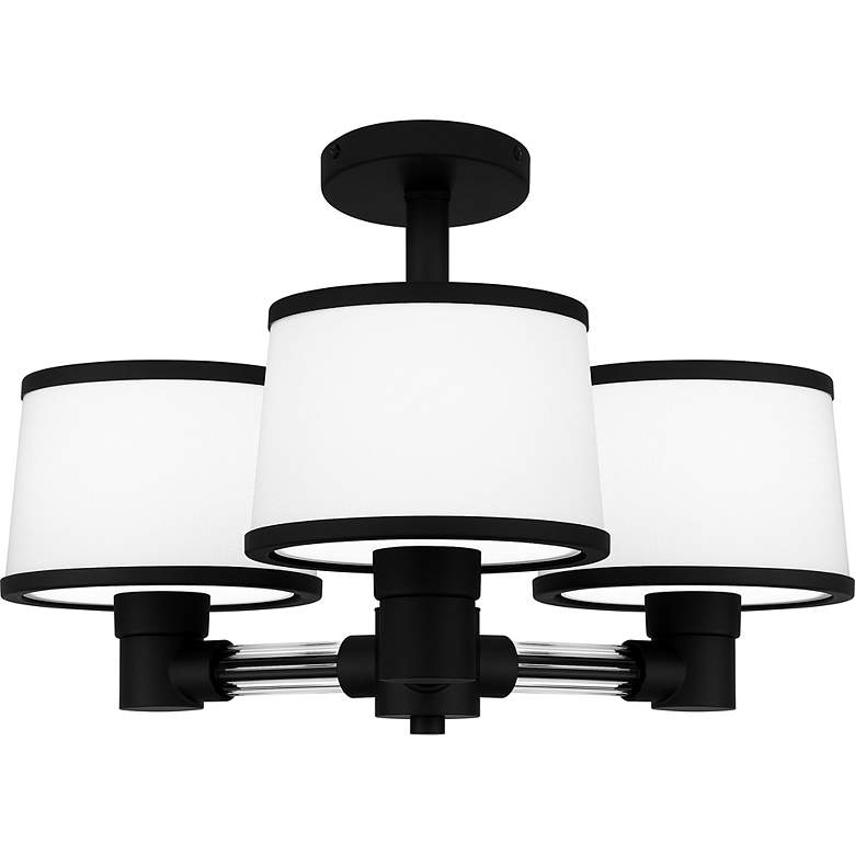 Image 4 Quoizel Kylen 22" Wide Matte Black 3-Light Ceiling Light more views