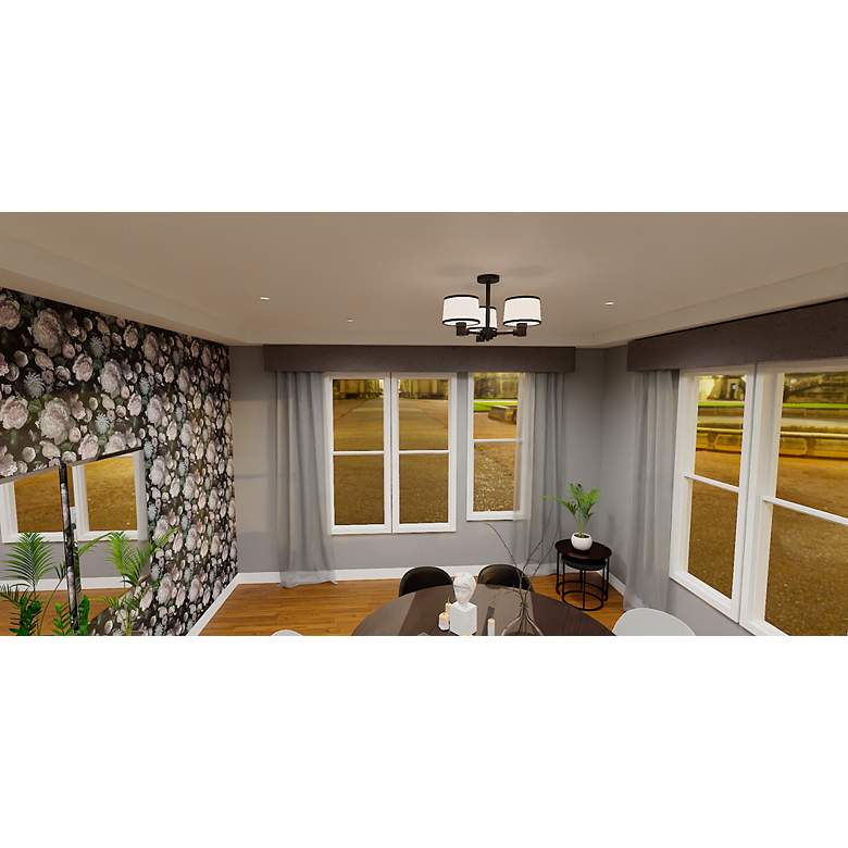 Image 5 Quoizel Kylen 22" Wide Matte Black 3-Light Ceiling Light more views