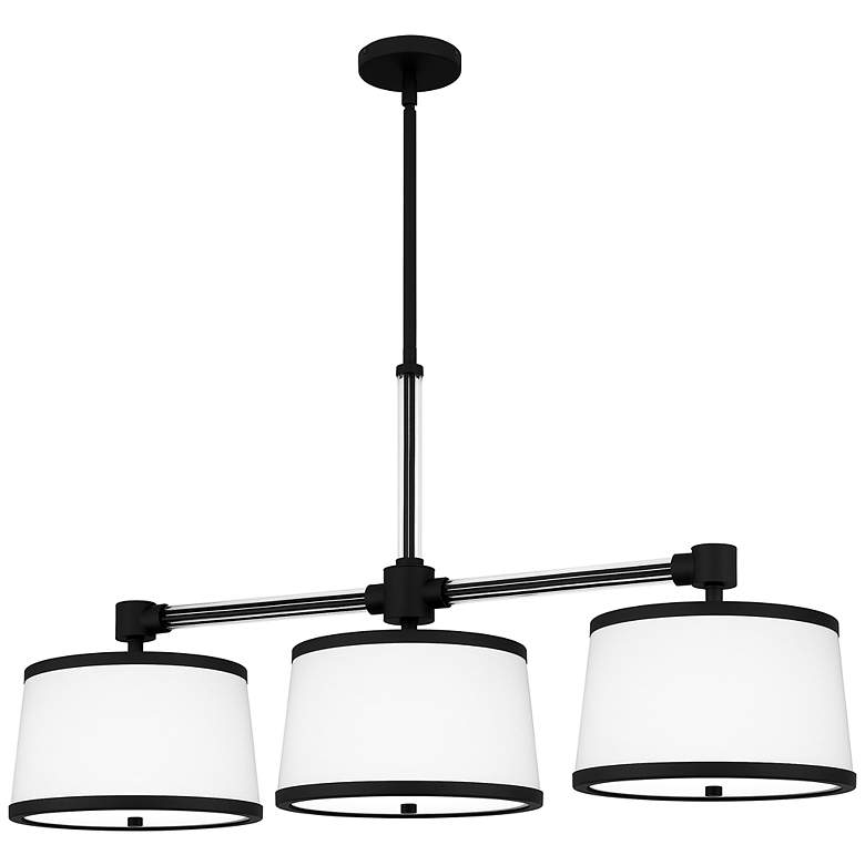 Image 3 Quoizel Kylen 42" Wide Matte Black 3-Light Linear Pendant