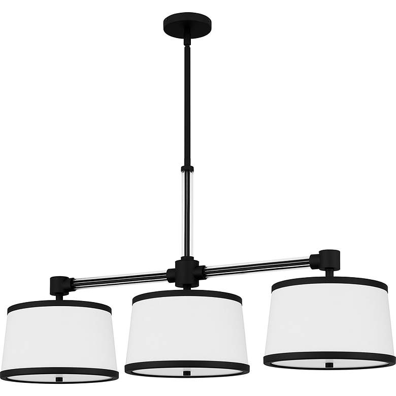 Image 5 Quoizel Kylen 42" Wide Matte Black 3-Light Linear Pendant more views