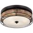 Quoizel Laguna 16" Wide Copper Tile and Mica Glass Ceiling Light